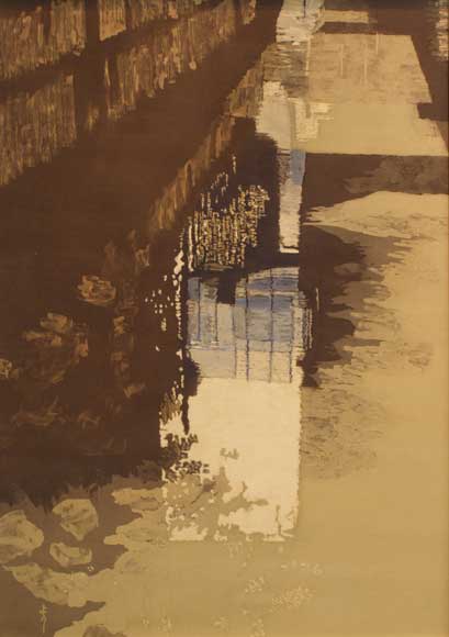 第59回光陽展　委員作品　相原 容子　水影　（染色） 変形50