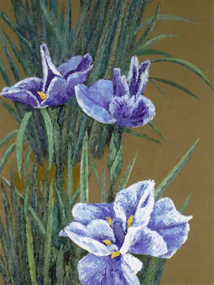 第59回光陽展　委員作品_江幡 芳明　花菖蒲　（油彩） F50