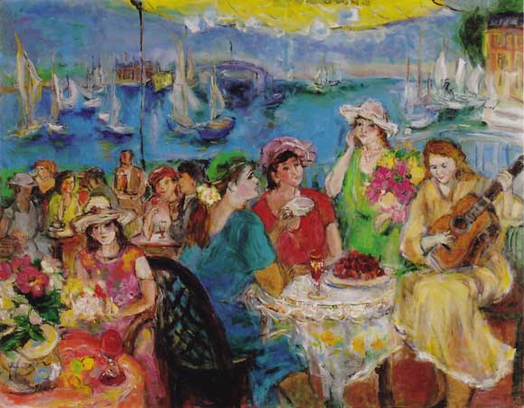 第59回光陽展　委員作品_廣安 芳子　海辺のかたらい　(油彩)　F50