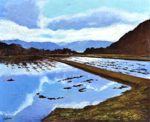 第61回光陽展　委員　岩立 寛 　待春の里　油彩　(F100)