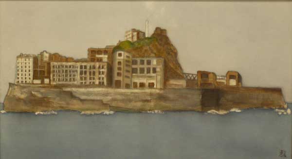 第61回光陽展　委員　中西 敏子 　廃墟の島　染色　(F100)