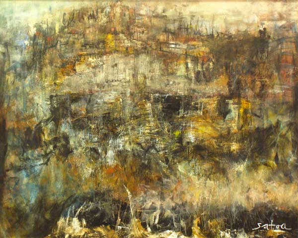 2013年4月　第61回光陽展　会員奨励賞：佐藤 好子　天涯の地　（油彩）　F100