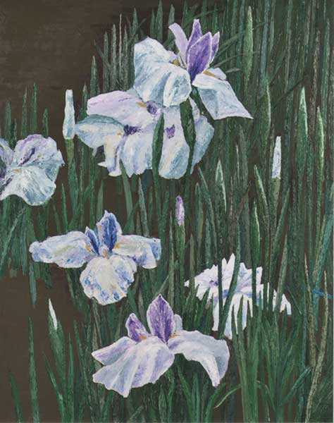2014年4月　第62回光陽展　委員　江幡 芳明　　乱れ咲く　（油彩）  F100