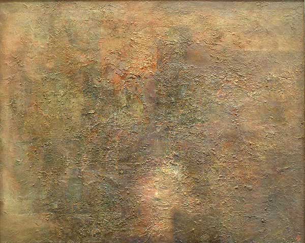 2014年4月　第62回光陽展　委員　江幡 芳明　　乱れ咲く　（油彩）  F100