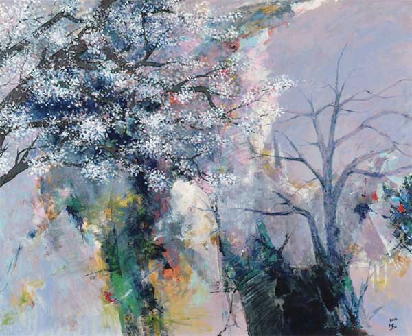 2014年4月　第62回光陽展　委員　柴田 信行　　里山の春　（油彩）  F100