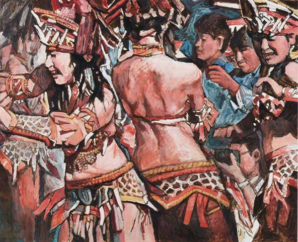 2014年4月　第62回光陽展　名誉委員　岩泉 萬治郎　　サンバ　（油彩）  F100