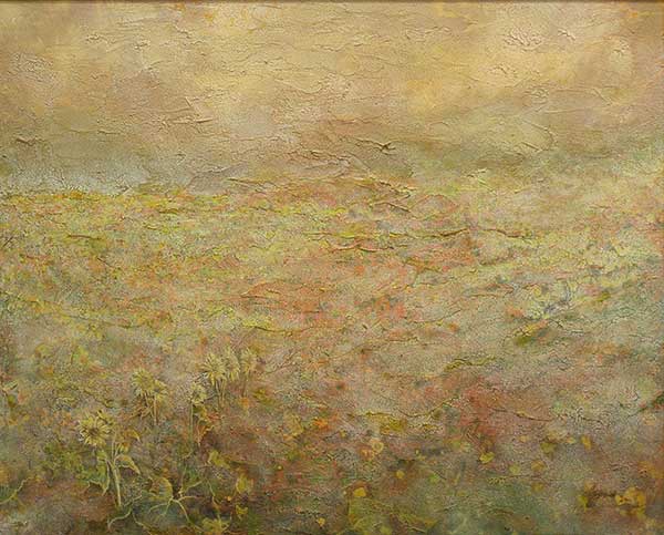 2014年4月　第62回光陽展　会員奨励賞　渡辺 敏子　[ 会員 ]　ひまわり　（油彩） F100