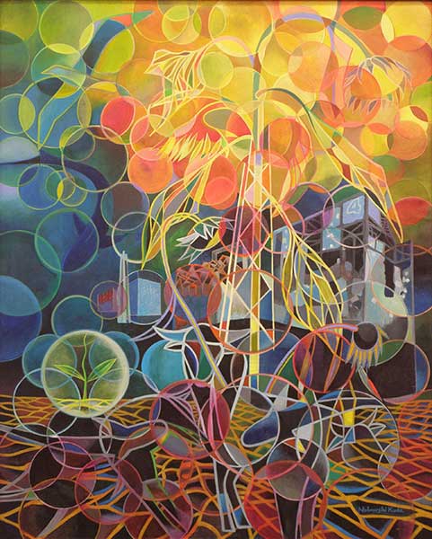 2014年4月　第62回光陽展　新人奨励賞　工藤 信芳　[一般 ]　空と大地と生命　（油彩） F100