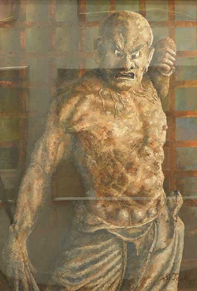 2014年4月　第62回光陽展　新人奨励賞　砂川 敏予　[一般 ]　私の仁王様　（油彩） P60