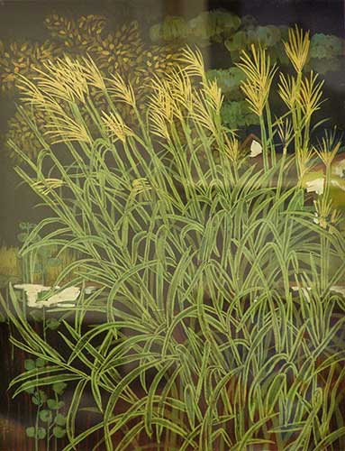 2014年4月　第62回光陽展　第1回小品作品展　小品佳作賞　礒野 洋子　ススキ　（染色） F6