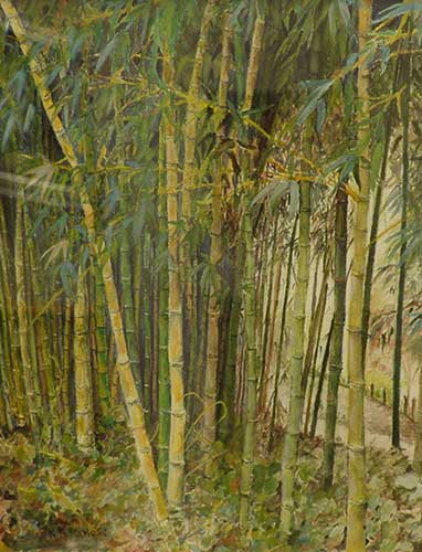 2014年4月　第62回光陽展　第1回小品作品展　小品努力賞　髙橋 清　竹林　（水彩） F6
