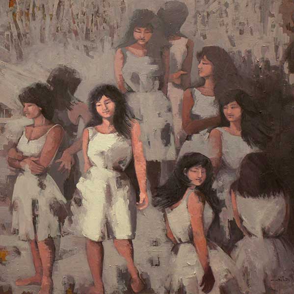2015年4月　第63回光陽展　委員　井本 宏子　　花　（油彩） S100