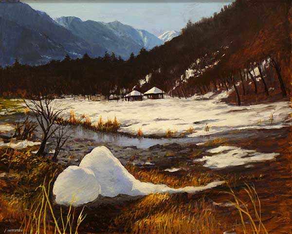 2015年4月　第63回光陽展　名誉委員　岩立 寛　　奥日光残雪　（油彩） F100