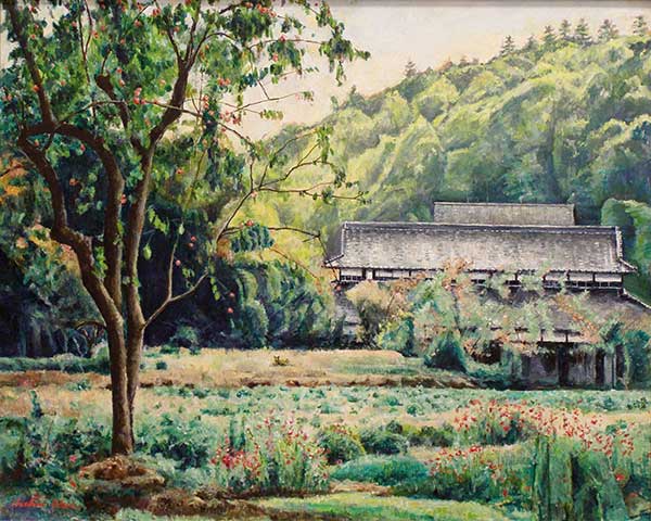 2015年4月　第63回光陽展　名誉委員　奥 八郎　　農家　（油彩） F100