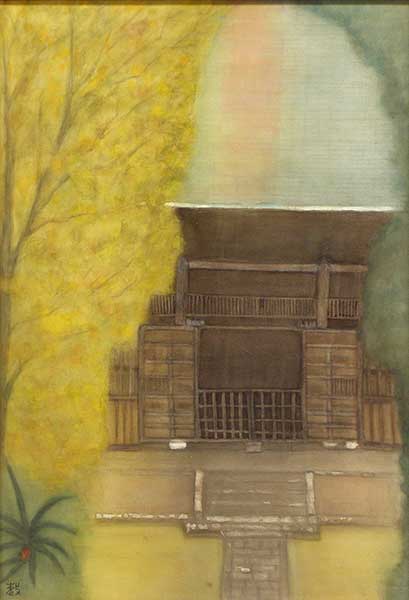 2015年4月　第63回光陽展　名誉委員　中西 敏子　　秋の寺　（染色） F60