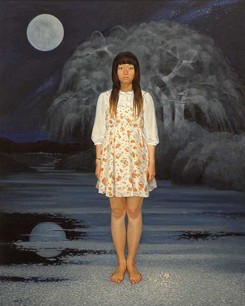 2015年4月　第63回光陽展　新人秀作賞　竹花 美智子　[ 一般 ]　花いかだ　（油彩） F100