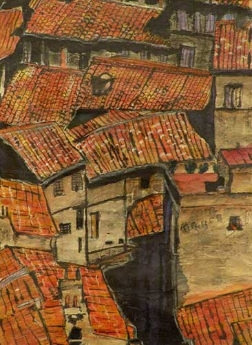 2015年4月　第63回光陽展　小品作品展　小品佳作賞　石原 佳代子　　ドゥブロヴニク旧市街　（水彩） F6