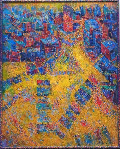 2016年4月　第64回光陽展　委員　大野 起生　　鳥になって・渋谷交差点　（油彩）　F100