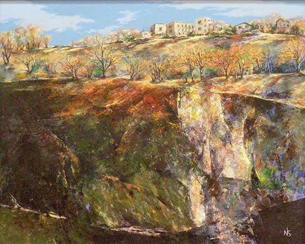 2016年4月　第64回光陽展　委員　柴田 信行　　秋日　（油彩）　F100