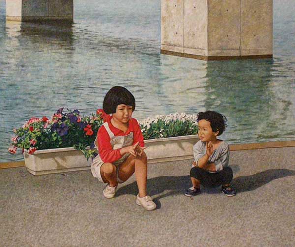 2016年4月　第64回光陽展　竹村喜美子賞　光木 桂二　[ 会員 ]　おはなし　（油彩） F130