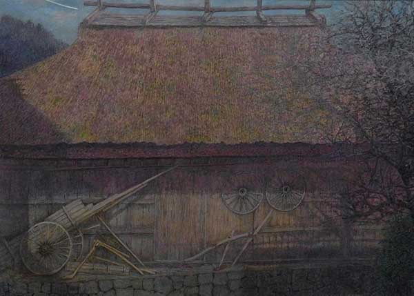 2016年4月　第64回光陽展　新人奨励賞　湯浅 一子　[ 一般 ]　美山　茅葺きの里　（水彩） 変50