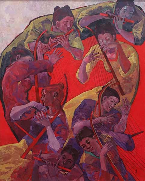 2018年4月　第66回 光陽展　委員　加藤 哲英　　天平の屋　（油彩）　F100