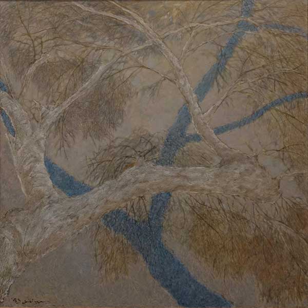 2018年4月　第66回 光陽展　委員　小森 愼三　　木の形象　（油彩）　S100