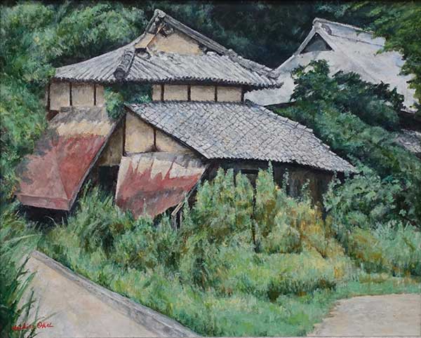 2018年4月　第66回 光陽展　名誉委員　奥 八郎　　廃屋　（油彩）　F100