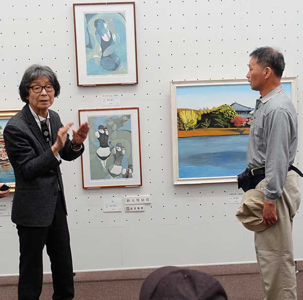 第66回光陽展・写真集・ギャラリートーク：新人奨励賞（島村 喜作氏）の作品解説風景