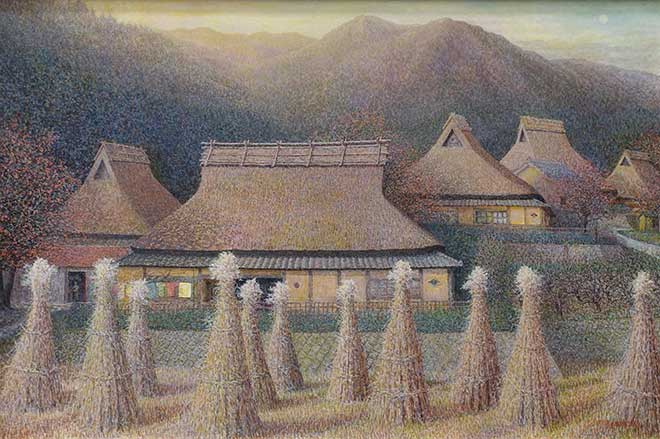 2019年4月　第67回 光陽展　委員　樫原 喜六　　茅ぶきの郷　（油）　F120
