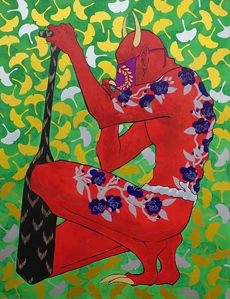 2019年4月　第67回光陽展　新人奨励賞　　内藤 ロケヲ　[ 一般 ]　紫紺野牡丹　（水） F60