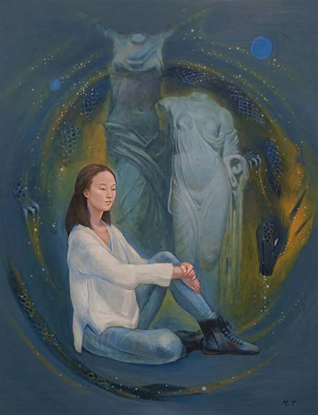 2020年4月　第68回 光陽展　会員　竹花 美智子　（ﾀｹﾊﾅ ﾐﾁｺ）　　そら　Ⅷ　（油）　F100