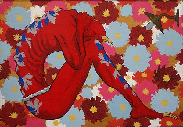 2020年4月　第68回 光陽展　一般　内藤 ロケヲ　（ﾅｲﾄｳ ﾛｹｦ）　　鳥兜　（水）　F60