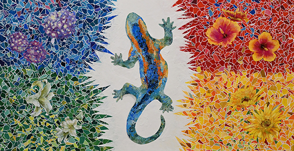 2021年4月　第69回 光陽展　松村 和子　（ﾏﾂﾑﾗ ﾜｺ）　　mosaic　（日）　180x90