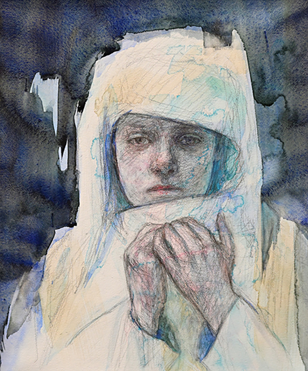 2021年4月　第69回 光陽展　奈良 峰博　（ﾅﾗ ﾐﾈﾋﾛ）　　青の記憶　（水）　F8