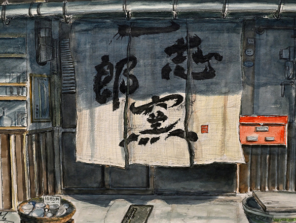 2021年4月　第69回 光陽展　松林 憲一　（ﾏﾂﾊﾞﾔｼ ｹﾝｲﾁ ）　店先　（水）　F8