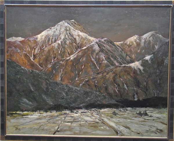1985年　第33回光陽展　安曇野の山（F100）