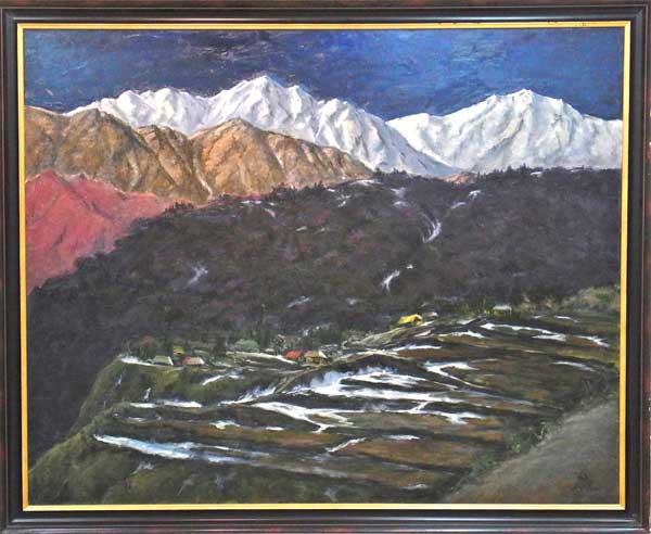 1983年　第31回光陽展　山間の里（F100）